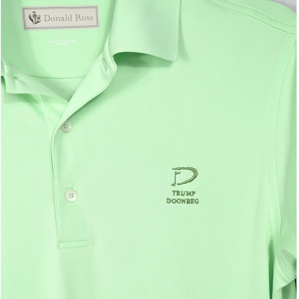 Donald‎ Ross Polo Shirt Mens Small Neon Green Trump Doonbeg Ireland Golf